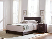 Dorian (Brown) Brown faux leather upholstered king bed