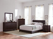 Dorian (Brown) Brown faux leather upholstered queen bed
