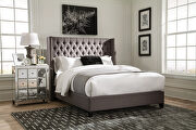 Gray fabric e king bed main photo