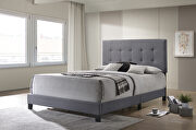Full bed upholstered in a gray fabric main photo