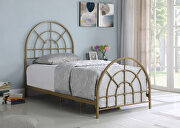 Metal twin bed in a gold powder coated finish main photo