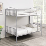 Anson II Silver metal finish twin/twin bunk bed