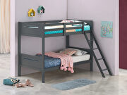 Gray wood finish twin/twin bunk bed main photo