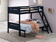 Littleton II (Blue) Blue wood finish twin/full bunk bed