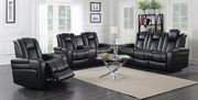Delangelo II (Black) Black power motion reclining sofa
