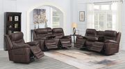 Power2 sofa in chocolate faux suede