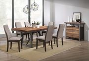 Natural wood dining table
