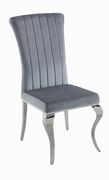 Carone (Gray) Hollywood glam chrome dining chair