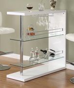 CS167 Two-shelf contemporary bar unit with wine holder