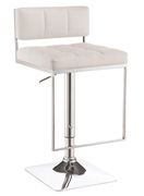 Adjustable bar stool in white