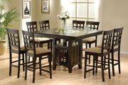 Square large counter height dining table w lazy susan