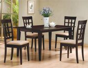 CS771 Rectangular cappuccino wood dining table in casual style