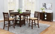 Cherry finish counter height dining table w/ leaf