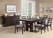 Modern dining table in espresso brown finish main photo