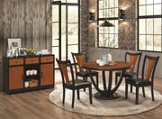 Round casual black/cherry dining table main photo