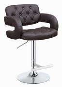 Designer bar stool in dark brown main photo