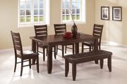 Modern dining table in cappuccino woods/veneers main photo