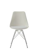 Lowry contemporary white dining chair main photo