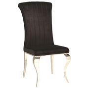 Carone (Black) Hollywood glam chrome side chair
