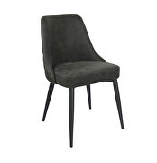 Light gray microfiber upholstery dining chair main photo