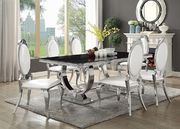 Chrome/glass contemporary glam style table