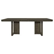 Rectangular dining table in dark grey wood main photo