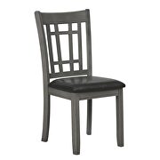 Lavon II Side chair with black leatherette seats