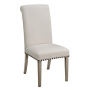 Taylor beige upholstered parson dining chair main photo