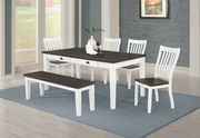 Farmhouse style espresso / white dining table