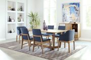 Scandinavian style gray oak dining table main photo