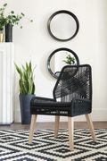 Dining chair in black rope / fabric main photo