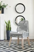 Dining chair in gray rope / fabric main photo