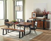 Ditman Dining table in gray sheesham solid wood