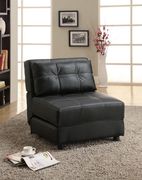Chaise/sofa bed in dark brown main photo