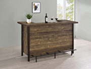 Rustic front bar unit finished in a rustic oak