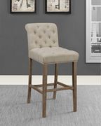 Beige fabric / tufted back bar stool main photo