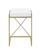 Counter height stool in white / sunny gold main photo