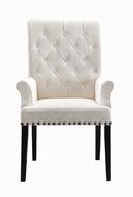 Dining chair in linen like fabric main photo