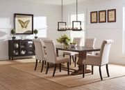 Mapleton rustic amber dining table main photo