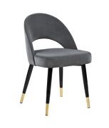 CS542 Glam velvet dining chair w/ gold tip legs