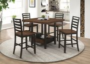 Cinnamon / cappuccino round / leaf counter height table main photo