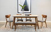 Solid hardwood construction dining table main photo