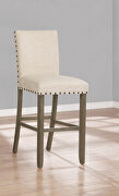 CS139 Beige linen-like fabric upholstery bar stool