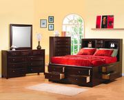 Phoenix Bookcase king size bed with underbed storage drawers