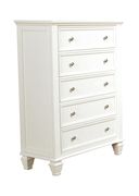 White casual style five-drawer chest
