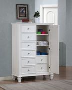 Sandy (White) Door dresser / media chest with concealed storage