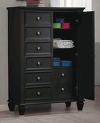 Sandy (Black) Black door dresser with concealed storage