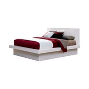 Jessica (White) Pier bed with rail seating and lights in white