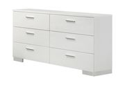 Contemporary six-drawer dresser