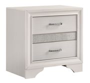 Modern two-drawer nightstand with hidden jewelry tray